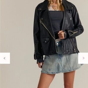 NEW Black Leather Jacket Medium